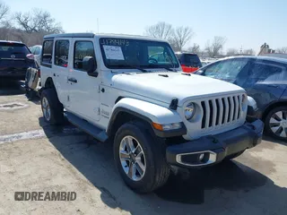 2020 Jeep Wrangler Unlimited Sahara with VIN 1C4HJXEN7LW180589, listed as a IAAI auction lot 41784143 with 58,955 mi miles. Bid and sale history available at carsss.com. Image 1.