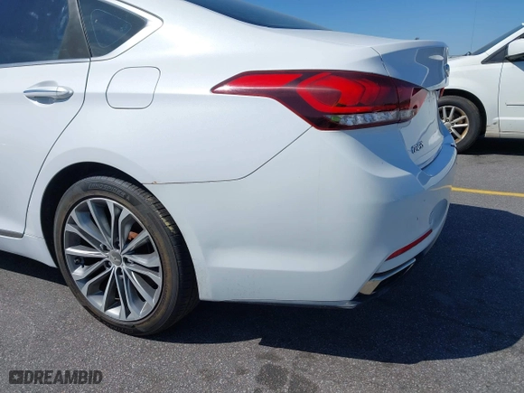 2016 Hyundai Genesis 3.8L with VIN KMHGN4JE2GU128482, listed as a IAAI auction lot 42065181 with 163,925 mi miles. Bid and sale history available at carsss.com. Image 19.