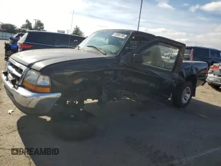 1999 Ford Ranger XL with VIN 1FTYR10V9XUB87056, listed as a Copart auction lot 43989795 with 193,980 mi miles and Salvage Title. Bid and sale history available at carsss.com. Image 1.