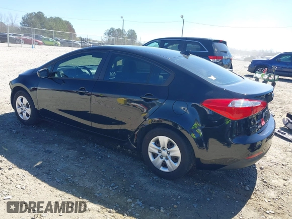 2014 Kia Forte LX with VIN KNAFK4A67E5245996, listed as a IAAI auction lot 41817051 with 133,377 mi miles. Bid and sale history available at carsss.com. Image 3.