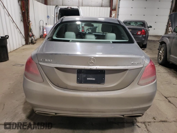 2016 Mercedes-Benz C 300 Luxury with VIN 55SWF4KB8GU113087, listed as a Copart auction lot 84115574 with 136,175 mi miles and Salvage Title. Bid and sale history available at DreamBid. Image 6.