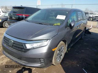 2024 Honda Odyssey EX-L with VIN 5FNRL6H65RB016848, listed as a IAAI auction lot 41762469 with 18,909 mi miles and . Bid and sale history available at DreamBid. Image 2.