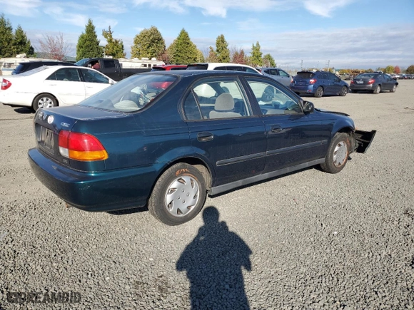 1996 Honda Civic DX with VIN 2HGEJ6621TH519154, listed as a Copart auction lot 74408604 with 91,443 mi miles and Salvage Title. Bid and sale history available at carsss.com. Image 3.