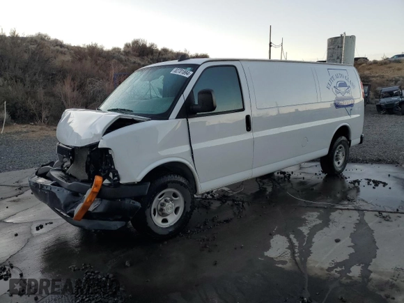 2021 Chevrolet Express Cargo with VIN 1GCWGBFP0M1206747, listed as a Copart auction lot 82701894 with Not provided miles and Salvage title. Bid and sale history available at DreamBid. Image 1.
