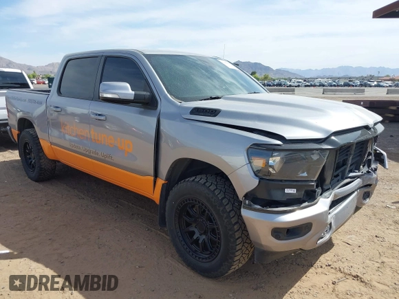 2020 Ram 1500 Big Horn with VIN 1C6SRFFT5LN162191, listed as a IAAI auction lot 42189615 with 104,130 mi miles and . Bid and sale history available at DreamBid. Image 1.