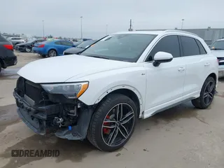 2021 Audi Q3 S line Premium with VIN WA1DECF38M1075416, listed as a IAAI auction lot 41582497 with 78,417 mi miles. Bid and sale history available at carsss.com. Image 19.