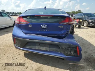 2019 Hyundai Ioniq Blue with VIN KMHC65LCXKU116568, listed as a Copart auction lot 62124295 with 93,204 mi miles and Salvage title. Bid and sale history available at DreamBid. Image 6.