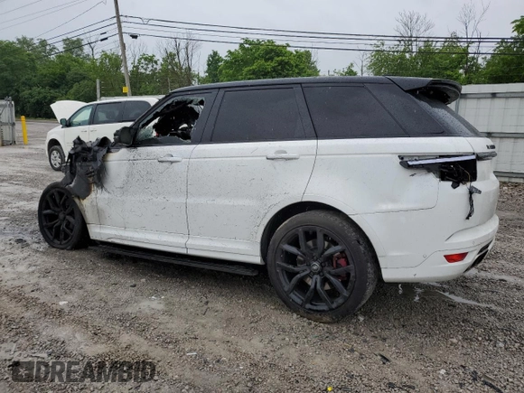 2020 Land Rover Range Rover Sport SVR with VIN SALWZ2RE5LA723022, listed as a Copart auction lot 68786574 with 0 mi miles and Non Repairable. Bid and sale history available at carsss.com. Image 2.