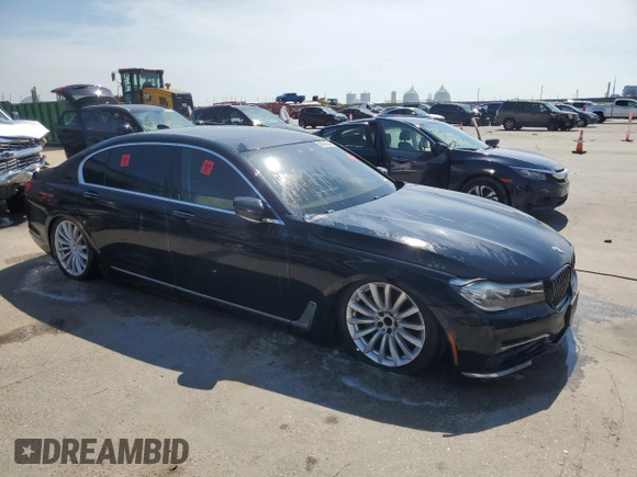 2017 BMW 7 Series 740i with VIN WBA7E2C56HG740168, listed as a Copart auction lot 69678504 with 0 mi miles and Clean Title. Bid and sale history available at carsss.com. Image 4.