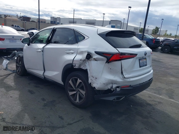 2021 Lexus NX with VIN JTJGARBZ9M5028428, listed as a IAAI auction lot 41719808 with 1 mi miles. Bid and sale history available at carsss.com. Image 3.