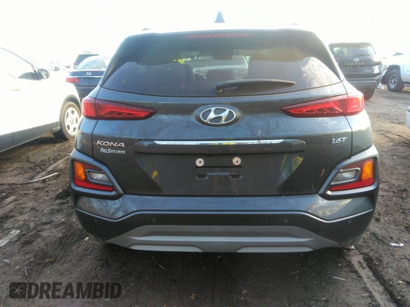 2020 Hyundai Kona Ultimate with VIN KM8K53A52LU476930, listed as a IAAI auction lot 38355576 with 39,450 mi miles. Bid and sale history available at carsss.com. Image 16.