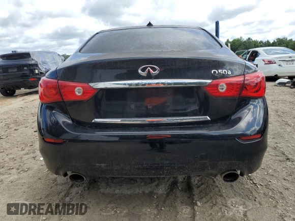 2015 Infiniti Q50 with VIN JN1BV7AP4FM358818, listed as a Copart auction lot 59081465 with 133,503 mi miles and Salvage title. Bid and sale history available at DreamBid. Image 6.