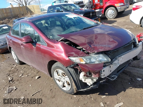 2013 Honda Civic LX z VIN 19XFB2F51DE085415, wystawiony jako IAAI lot #41670106 z przebiegiem 98 683 mil mil oraz . Historia ofert i sprzedaży dostępna na DreamBid. Obrazek 1.