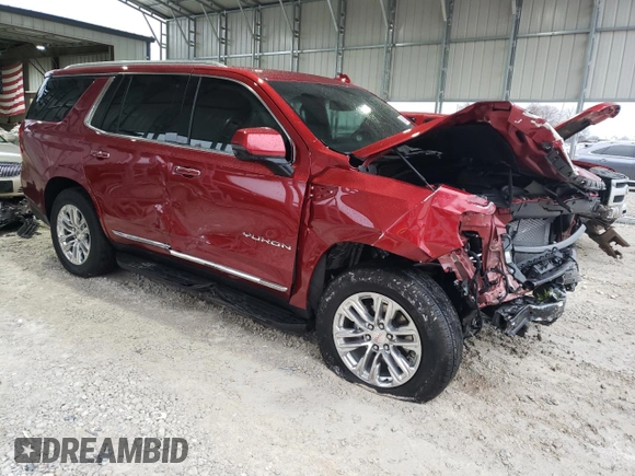 2023 GMC Yukon SLT with VIN 1GKS2BKD9PR556297, listed as a Copart auction lot 86362104 with 11,039 mi miles and Salvage Title. Bid and sale history available at carsss.com. Image 4.