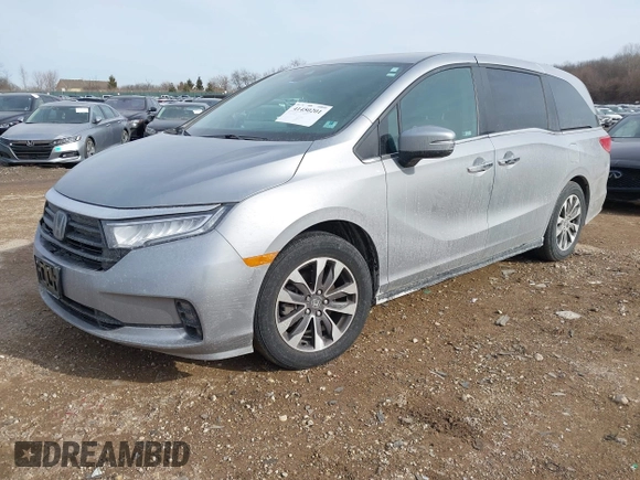 2023 Honda Odyssey EX-L with VIN 5FNRL6H68PB064308, listed as a IAAI auction lot 41450201 with 21,845 mi miles. Bid and sale history available at carsss.com. Image 16.