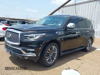 2019 Infiniti QX80 LUXE with VIN JN8AZ2NE2K9229471, listed as a IAAI auction lot 41927848 with Not Provided miles. Bid and sale history available at carsss.com. Image 2.