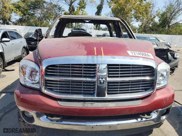 2007 Dodge Ram 2500 SLT with VIN 1D7KS28C57J525658, listed as a Copart auction lot 72149684 with 0 mi miles and Non Repairable. Bid and sale history available at carsss.com. Image 5.