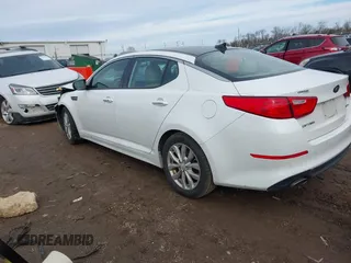 2015 Kia Optima EX with VIN 5XXGN4A73FG438313, listed as a IAAI auction lot 41699954 with 76,584 mi miles. Bid and sale history available at carsss.com. Image 3.