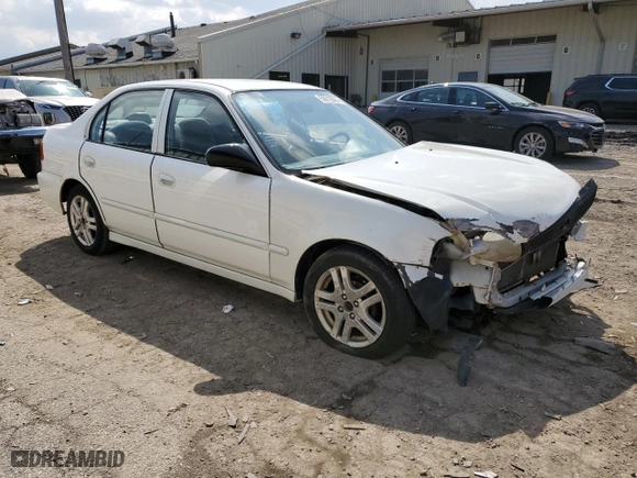 1999 Honda Civic DX with VIN 1HGEJ6625XL005106, listed as a Copart auction lot 50618925 with 123,624 mi miles and Salvage Title. Bid and sale history available at carsss.com. Image 4.