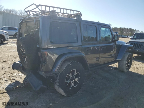 2020 Jeep Wrangler Unlimited Rubicon with VIN 1C4HJXFGXLW191750, listed as a Copart auction lot 44321065 with 70,707 mi miles and Salvage Title. Bid and sale history available at carsss.com. Image 3.