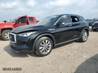 2022 Infiniti QX50 PURE with VIN 3PCAJ5AB1NF116220, listed as a Copart auction lot 48974075 with 73,079 mi miles and Salvage Title. Bid and sale history available at carsss.com. Image 1.