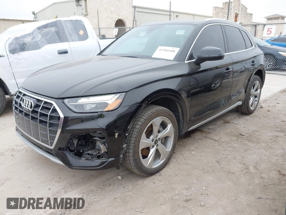 2021 Audi Q5 Premium Plus with VIN WA1BAAFY5M2065794, listed as a IAAI auction lot 41504108 with 47,085 mi miles. Bid and sale history available at carsss.com. Image 6.