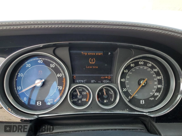 2014 Bentley Continental GT with VIN SCBFT7ZA7EC094358, listed as a Copart auction lot 42711585 with 19,779 mi miles and Salvage Title. Bid and sale history available at DreamBid. Image 9.