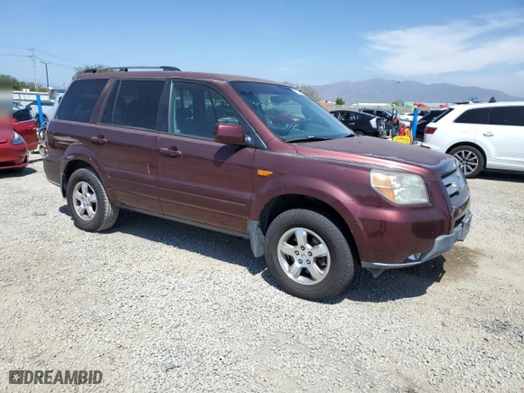 2007 Honda Pilot EX with VIN 5FNYF28497B041940, listed as a Copart auction lot 53581635 with 221,572 mi miles and Clean Title. Bid and sale history available at carsss.com. Image 4.