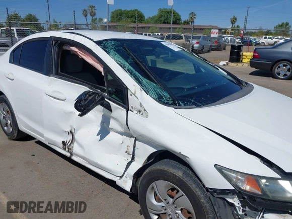2015 Honda Civic Sedan LX with VIN 19XFB2F54FE250926, listed as a IAAI auction lot 41993601 with 119,881 mi miles. Bid and sale history available at carsss.com. Image 6.