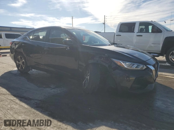 2021 Nissan Sentra SV with VIN 3N1AB8CV5MY247579, listed as a Copart auction lot 49527915 with 77,715 mi miles and Salvage Title. Bid and sale history available at DreamBid. Image 4.