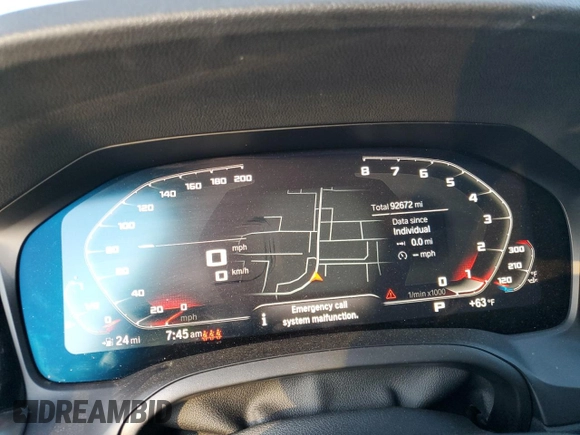 2022 BMW 3 Series M340i with VIN 3MW5U7J07N8C40822, listed as a Copart auction lot 84839034 with 92,672 mi miles and Salvage Title. Bid and sale history available at carsss.com. Image 9.