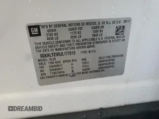 2018 GMC Terrain SLE z VIN 3GKALTEV8JL177213, wystawiony jako Copart lot #55785425 z przebiegiem 178 863 mil mil oraz Nie do naprawy • Non repairable. Historia ofert i sprzedaży dostępna na DreamBid. Obrazek 13.