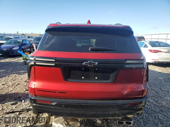 2024 Chevrolet Traverse AWD RS with VIN 1GNEVLKSXRJ166466, listed as a Copart auction lot 80691704 with 7,219 mi miles and Salvage Title. Bid and sale history available at carsss.com. Image 6.