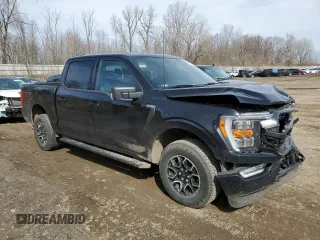 2023 Ford F-150 XL with VIN 1FTEW1EP5PKD18002, listed as a Copart auction lot 49512185 with 23,260 mi miles and Clean Title. Bid and sale history available at carsss.com. Image 4.