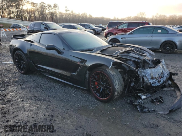 2017 Chevrolet Corvette Z06 1LZ with VIN 1G1YP2D66H5600182, listed as a Copart auction lot 86970554 with 38,326 mi miles and Salvage Title. Bid and sale history available at carsss.com. Image 4.