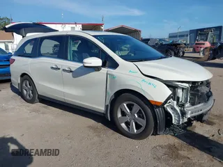 2019 Honda Odyssey EX-L z VIN 5FNRL6H72KB020757, wystawiony jako IAAI lot #42504859 z przebiegiem 96 484 mil mil oraz . Historia ofert i sprzedaży dostępna na DreamBid. Obrazek 1.