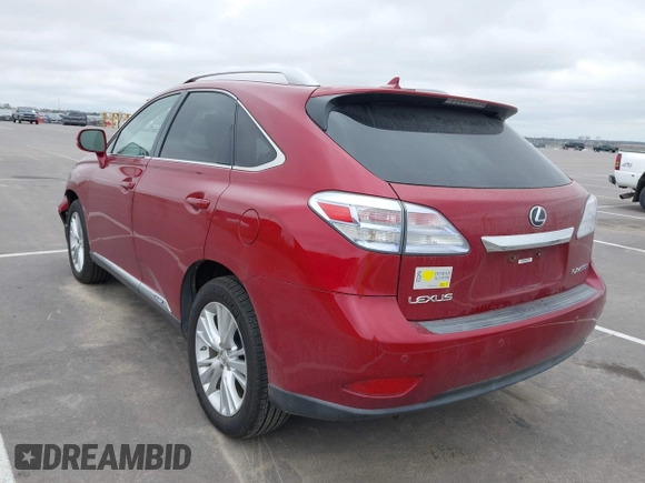 2010 Lexus RX 450h with VIN JTJBC1BAXA2007147, listed as a IAAI auction lot 42114416 with 116,697 mi miles and . Bid and sale history available at DreamBid. Image 3.
