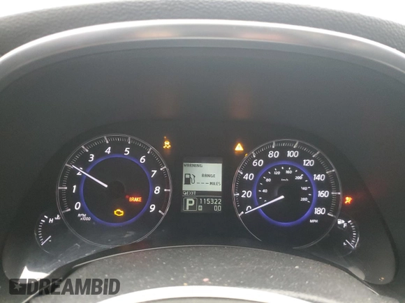 2012 Infiniti FX with VIN JN8AS1MU8CM122012, listed as a Copart auction lot 44778585 with 115,322 mi miles and Salvage title. Bid and sale history available at DreamBid. Image 9.