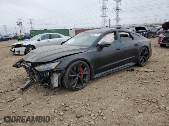 2021 Audi RS 7 z VIN WUAPCBF28MN901560, wystawiony jako Copart lot #84767714 z przebiegiem Nie podano mil oraz Szkoda całkowita • Salvage title. Historia ofert i sprzedaży dostępna na DreamBid. Obrazek 1.