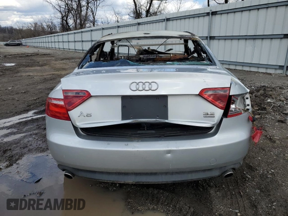 2009 Audi A5 with VIN WAUDK78T09A001754, listed as a Copart auction lot 50574115 with 0 mi miles and Salvage Title. Bid and sale history available at carsss.com. Image 6.