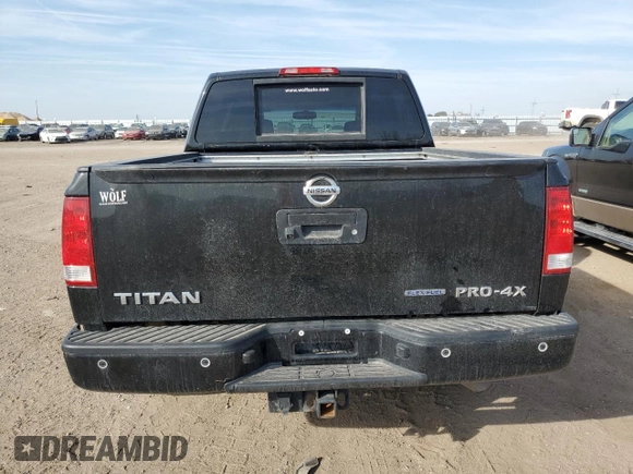 2015 Nissan Titan Pro-4X with VIN 1N6BA0EC9FN507495, listed as a Copart auction lot 49336715 with 95,749 mi miles and Clean title. Bid and sale history available at DreamBid. Image 6.