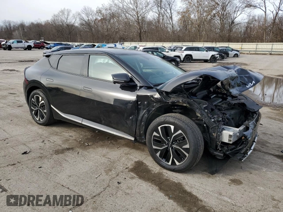 2022 Kia EV6 Wind with VIN KNDC3DLC4N5044191, listed as a Copart auction lot 80761094 with 57,009 mi miles and Salvage Title. Bid and sale history available at carsss.com. Image 4.