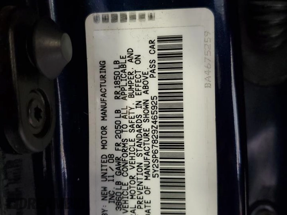 2009 Pontiac Vibe 1SA with VIN 5Y2SP67829Z465925, listed as a Copart auction lot 63113905 with 181,862 mi miles and Non repairable. Bid and sale history available at DreamBid. Image 13.