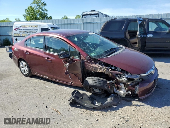 2012 Honda Civic LX z VIN 2HGFB2F56CH589253, wystawiony jako Copart lot #57870155 z przebiegiem 141 710 mil mil oraz Czysty tytuł • Clean title. Historia ofert i sprzedaży dostępna na DreamBid. Obrazek 4.
