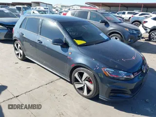2019 Volkswagen Golf GTI S with VIN 3VW6T7AU7KM036549, listed as a IAAI auction lot 41728204 with 70,213 mi miles. Bid and sale history available at carsss.com. Image 1.