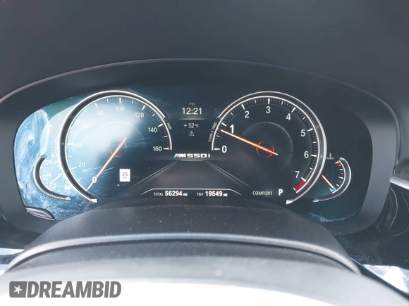 2018 BMW 5 Series M550i xDrive with VIN WBAJB9C52JB035930, listed as a IAAI auction lot 41674415 with 56,294 mi miles and . Bid and sale history available at DreamBid. Image 7.