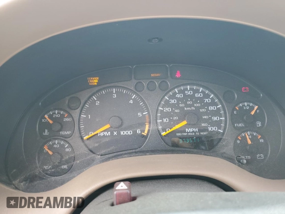 2000 GMC Jimmy SL with VIN 1GKCS13W4Y2106047, listed as a Copart auction lot 75257184 with 73,571 mi miles and Non Repairable. Bid and sale history available at carsss.com. Image 9.