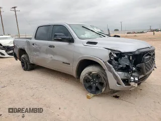 2025 Ram 1500 Lone Star with VIN 1C6SRFFPXSN534450, listed as a Copart auction lot 59370545 with 11,420 mi miles and Salvage title. Bid and sale history available at DreamBid. Image 4.
