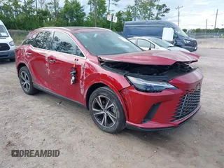 2024 Lexus RX 350h z VIN 2T2BBMCA8RC036659, wystawiony jako IAAI lot #42619124 z przebiegiem 19 821 mil mil oraz . Historia ofert i sprzedaży dostępna na DreamBid. Obrazek 1.