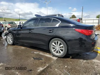 2014 Infiniti Q50 Sport with VIN JN1BV7AR2EM700296, listed as a Copart auction lot 55527025 with 142,878 mi miles and Salvage title. Bid and sale history available at DreamBid. Image 2.